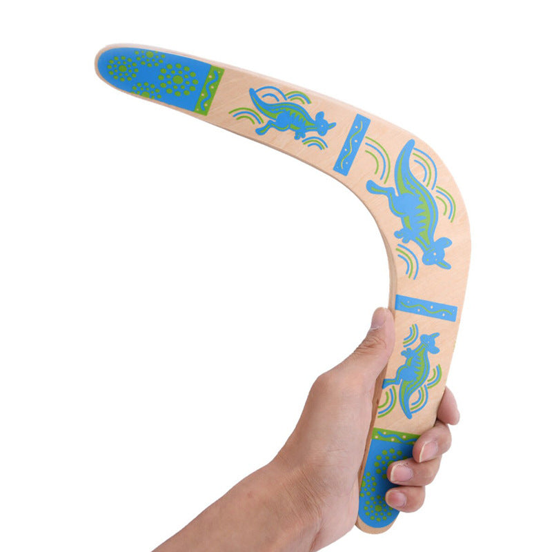 Wooden curved ruler V-shaped boomerang toy