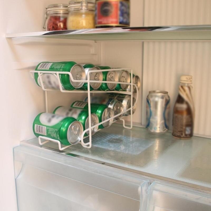 Soda Can Tin Fridge Storage Box Container Dispenser Holder Rack Drink Beverage Kitchen Refrigerator Drink Beer Cola Cans Storage